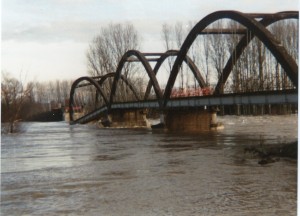 Février 1990, la crue de Doubs emporte le pont